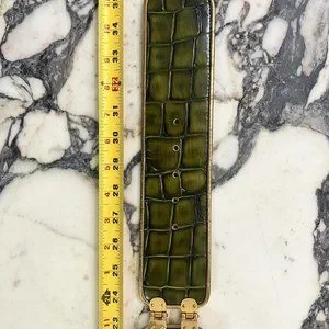 Phillip Lim Green Belt 3.1 PHILLIP LIM wide suede belt sz L stretch elastic  main image 2